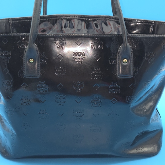MCM Handbags - MCM Black Embossed Tote Bag